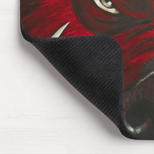 Wütendes Schwein Mousepad (Ecke)