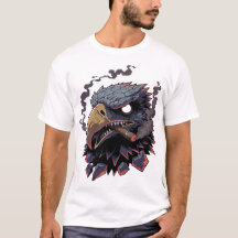 Wütendes Steinadler-Maskottchen-T-Shirt