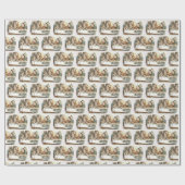 Wütendes Tee-Party Geschenkpapier (Flach)