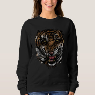 Wütendes Tigergesicht Kunst Bold Jungle Raubtier S Sweatshirt