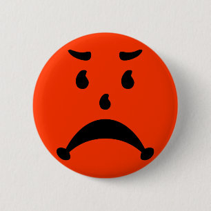 Wütendes trauriges 80er-Kind-Parodie Button