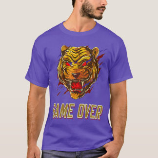 Wütendes Wildigeriger-Gesicht Spiel vorbei Gaming- T-Shirt