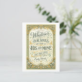 Wuthering Heights Bronte Quote Postkarte (Stehend Vorderseite)