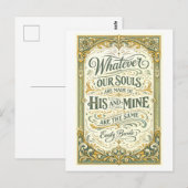 Wuthering Heights Bronte Quote Postkarte (Vorne/Hinten)