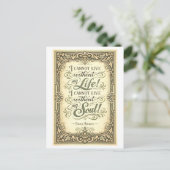 Wuthering Heights Bronte Quote Postkarte (Stehend Vorderseite)