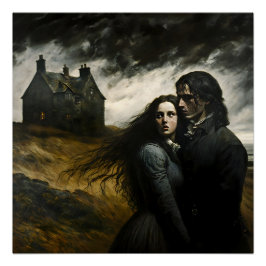 Wuthering Heights, Emily Bronte Gothic Literatur Poster