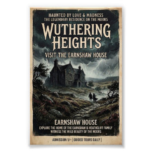 Wuthering Heights Gothic Moorlandschaft Vintage Re Fotodruck