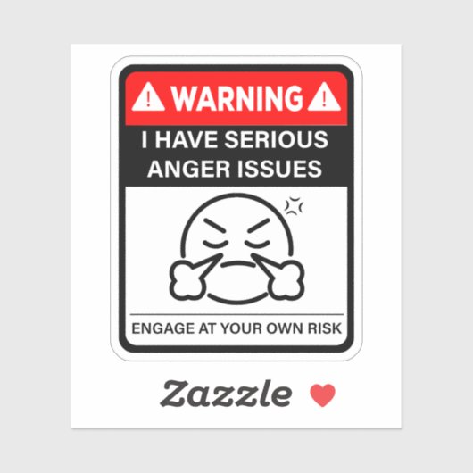 Wutprobleme Aufkleber (Blatt)