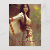 Wuxia Fighter Martial Arts Valentine Postkarte (Vorderseite)