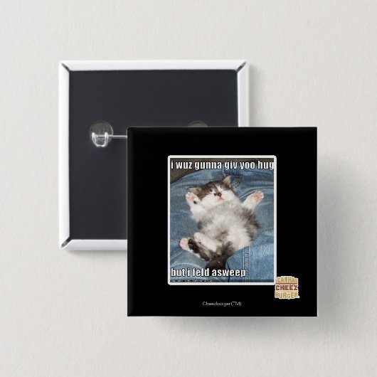Wuz I gunna giv yoo Umarmung Button (Vorne & Hinten)