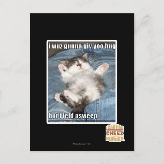 Wuz I gunna giv yoo Umarmung Postkarte (Vorderseite)