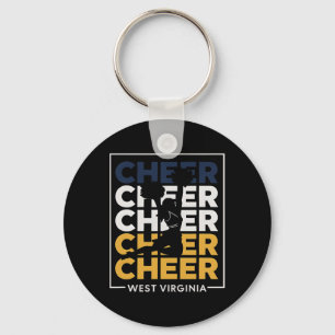 Wv Cheer West Virginia Cheerleader Cheerleading Da Schlüsselanhänger