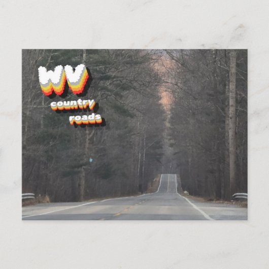 WV Country Roads Postkarte (Vorderseite)