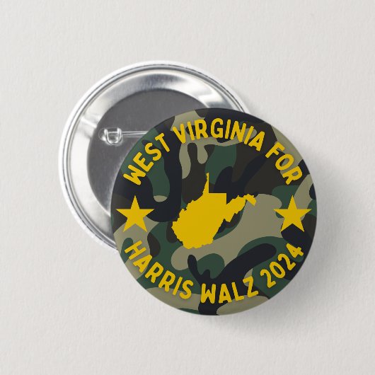 WV für die Camouflage Harris/Walz Button (Vorne & Hinten)