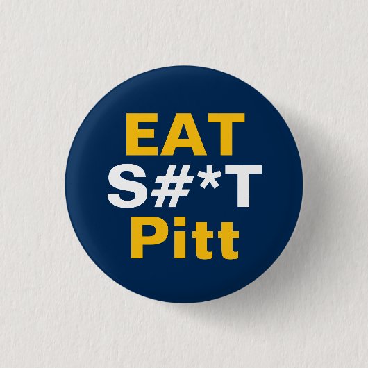 WV Knopf Pin - Iss es Pitt Button (Vorderseite)