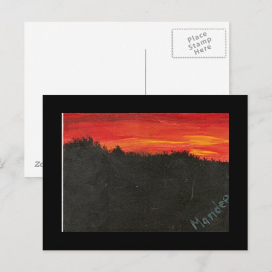 WV Sunset Postkarte (Vorne/Hinten)