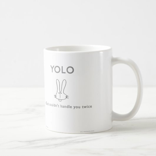ww040 YOLO Gott zweimal badass Häschen waitwot Kaffeetasse (Rechts)