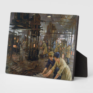 WW1 1918 Frauen bei der Arbeit in einer Munitionsf Fotoplatte
