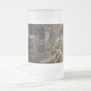 WW1 1918 Frauen bei der Arbeit in einer Munitionsf Mattglas Bierglas