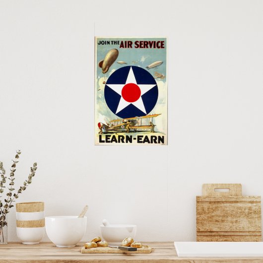 WW1 Army Air Corps rekrutiert Plakat (Küche)