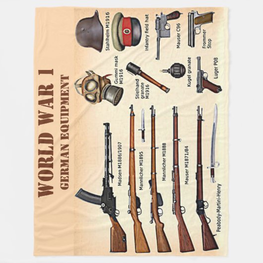 WW1 DEUTSCHE AUSRÜSTUNG FLEECEDECKE (Vorderseite)