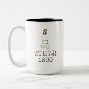 WW1 deutsche M1888 Gewehr Gewehr Prüfzeichen Steyr Zweifarbige Tasse