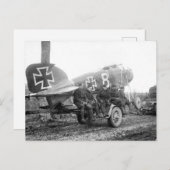 WW1 Fotografie von deutschen Flugzeugen Postkarte (Vorne/Hinten)