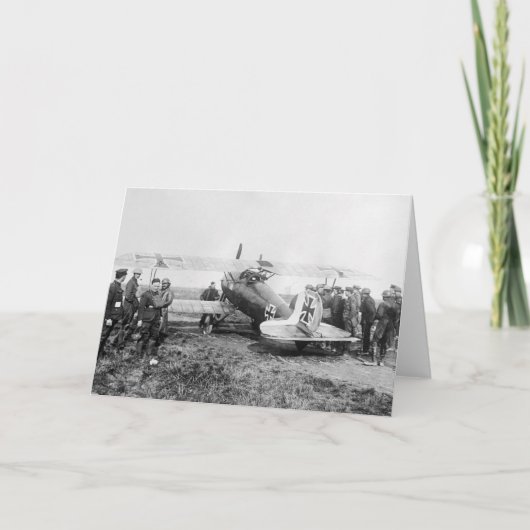 WW1 German Fighter Flugzeug, 1910er Karte (Vorderseite)