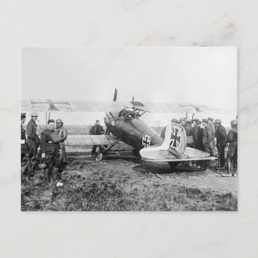 WW1 German Fighter Flugzeug, 1910er Postkarte (Vorderseite)