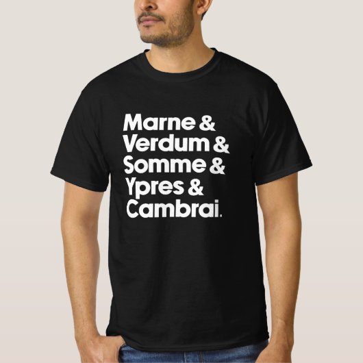 WW1 Historic Battles  T-Shirt (Vorderseite)