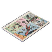 WW1 Kämpfen Flugzeug Dogfight Vintages Comic Buchs Notizblock (Linke Seite)