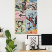 WW1 Kämpfen Flugzeug Dogfight Vintages Comic Buchs Poster (Heimbüro)
