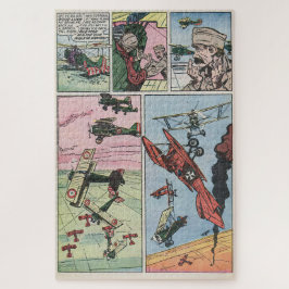 WW1 Kämpfen Flugzeug Dogfight Vintages Comic Buchs Puzzle
