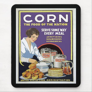 WW1-Lebensmittelverwaltung Retro Mais Mousepad