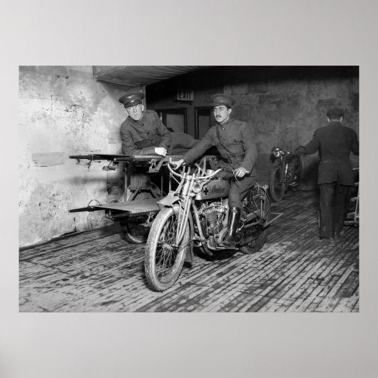 WW1 Motorcycle Ambulance Poster (Vorne)