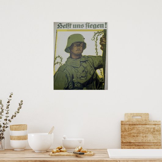 WW1 Propaganda Poster Helft uns Siegen! (Küche)