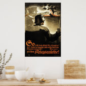 WW1 Propagandaposter deutscher Kriegsanleihen Poster (Küche)