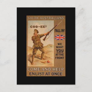 WW1-Sammelkarten 1914 AUSTRALIEN PROPAGANDA Postkarte
