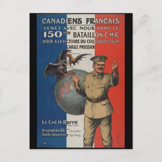 WW1 Sammlerkarte 1914 KANADA PROPAGANDA Postkarte (Vorderseite)