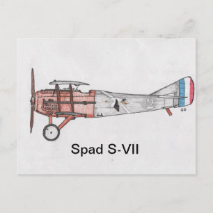 WW1 Spad S-VII Kämpfer Postkarte