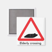 WW1 Tank überqueren Straße Schild. Ältere Kreuzung Magnet (Vorderseite/Rückseite)