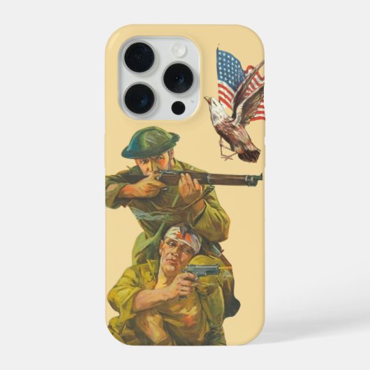 WW1 US Doughboy poster art iPhone Hülle (Rückseite)