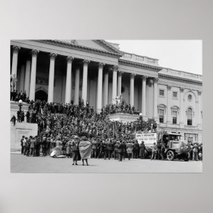 WW1 Veteran Bonus-Demonstration, 1922 Poster