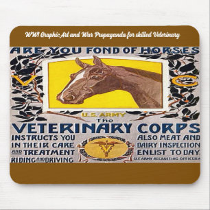 "WW1 Veterinary Recruitment Poster" Mousepad