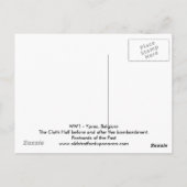 WW1 - Ypres, die Tuchhalle Postkarte (Rückseite)