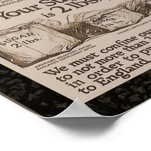 WW1-Zuckerrübe Vintag Poster (Ecke)