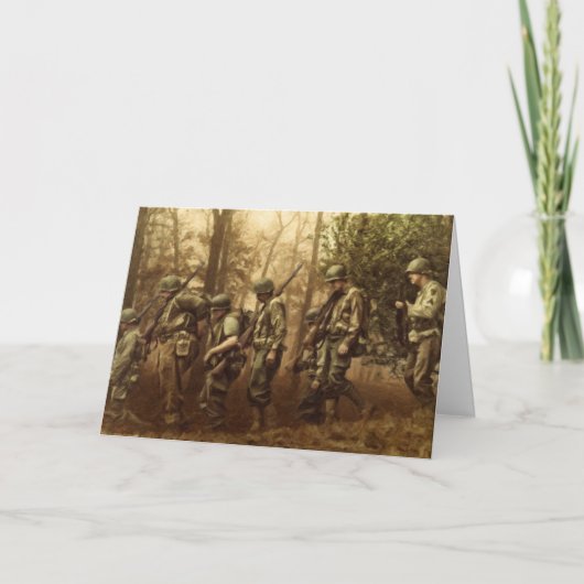 WW2 Alliierte Streitkräfte Feiertagskarte (Vorderseite)