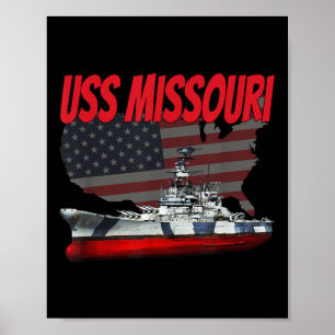Ww2&Kalter Krieg Veteran Battleship Uss Missou Poster