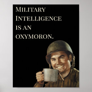 WW2 Army Typ Fab Funny Intelligence Poster