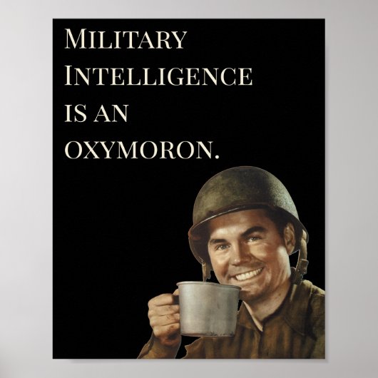 WW2 Army Typ Fab Funny Intelligence Poster (Vorne)
